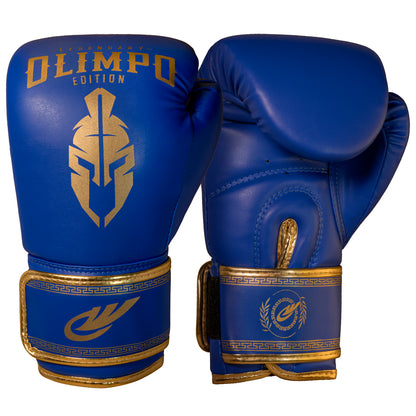 Luva de Boxe e Muay Thai Legendary Edition – Azul com Dourado – Olimpo