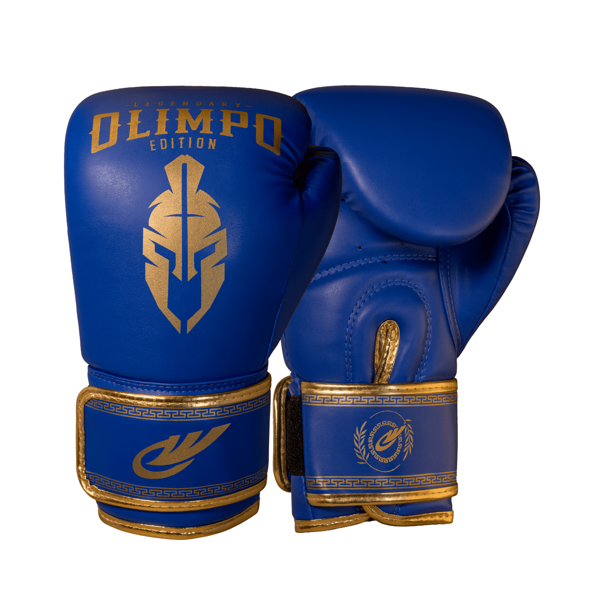 Luva de Muay Thai e Boxe Legendary Edition - Azul Com Dourado - Olimpo