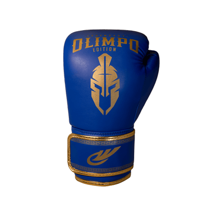 Luva de Muay Thai e Boxe Legendary Edition - Azul Com Dourado - Olimpo