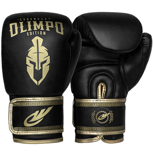 Luva de Boxe e Muay Thai Legendary Edition – Preto com Dourado – Olimpo