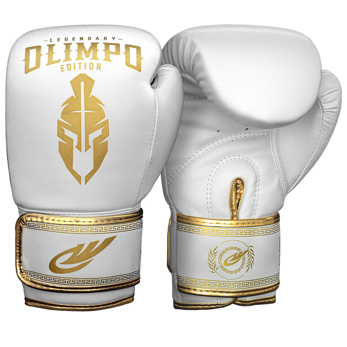 Luva de Boxe e Muay Thai Legendary Edition – Branco com Dourado – Olimpo