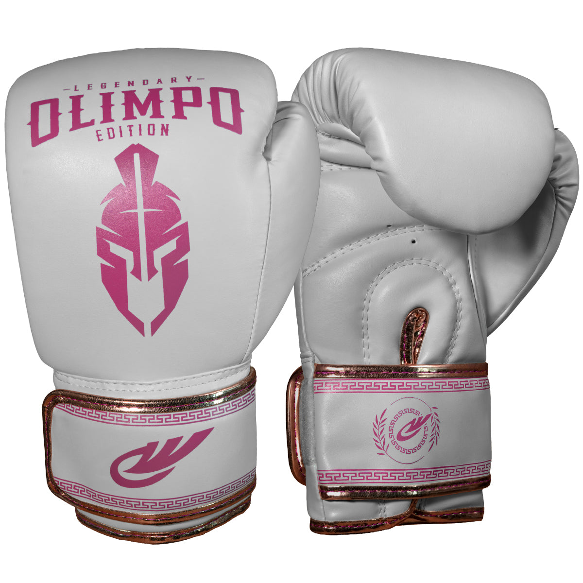 Luva de Boxe e Muay Thai Legendary Edition – Branco com Rosa – Olimpo
