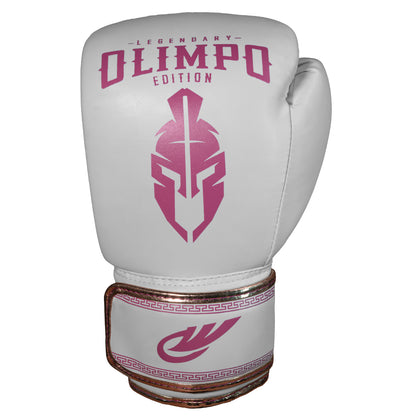 Luva de Boxe e Muay Thai Legendary Edition – Branco com Rosa – Olimpo (foto 2)