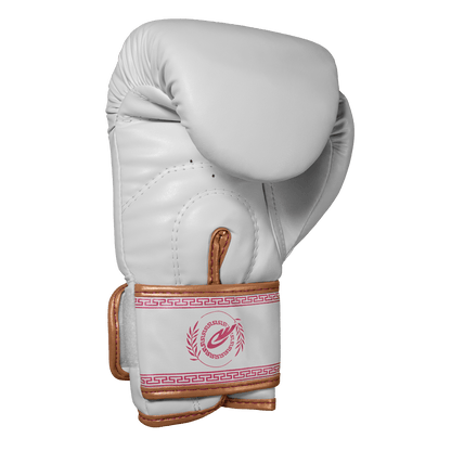Luva de Muay Thai Legendary - Branco e Rosa - Olimpo