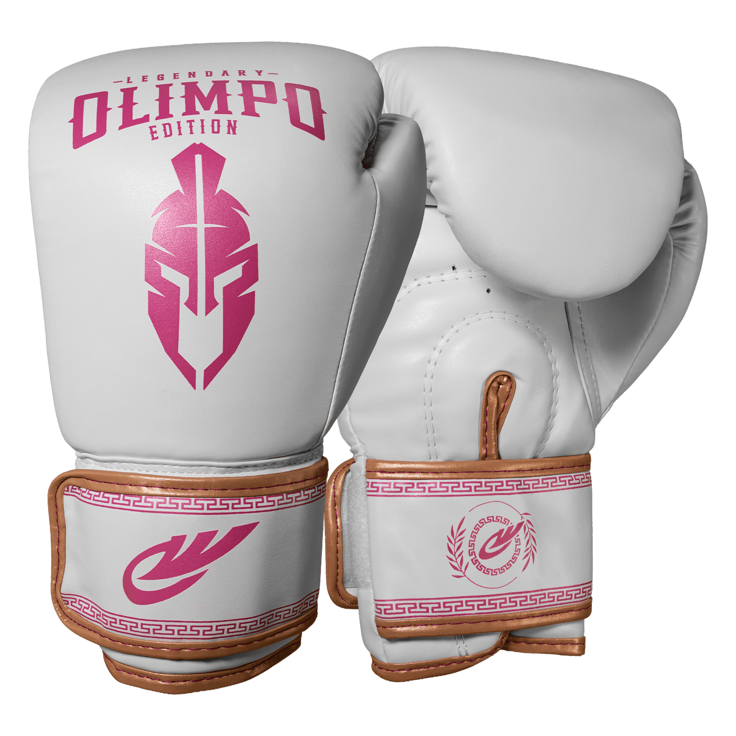 Luva de Muay Thai Legendary - Branco e Rosa - Olimpo