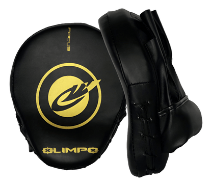 Manopla de Foco Olimpo Preto e Dourado para treino de Boxe