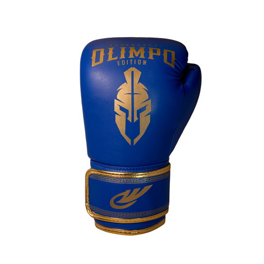 Luva de Muay Thai e Boxe Legendary Edition - Azul Com Dourado